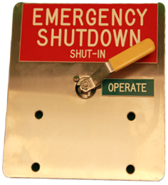 emergency shutdown with a handle